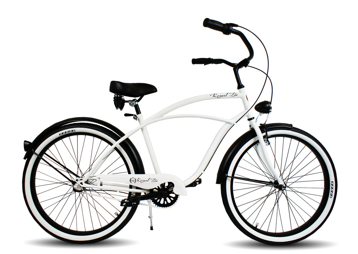 Rower miejski męski Cruiser 28 BONNIE&CLYDE biały