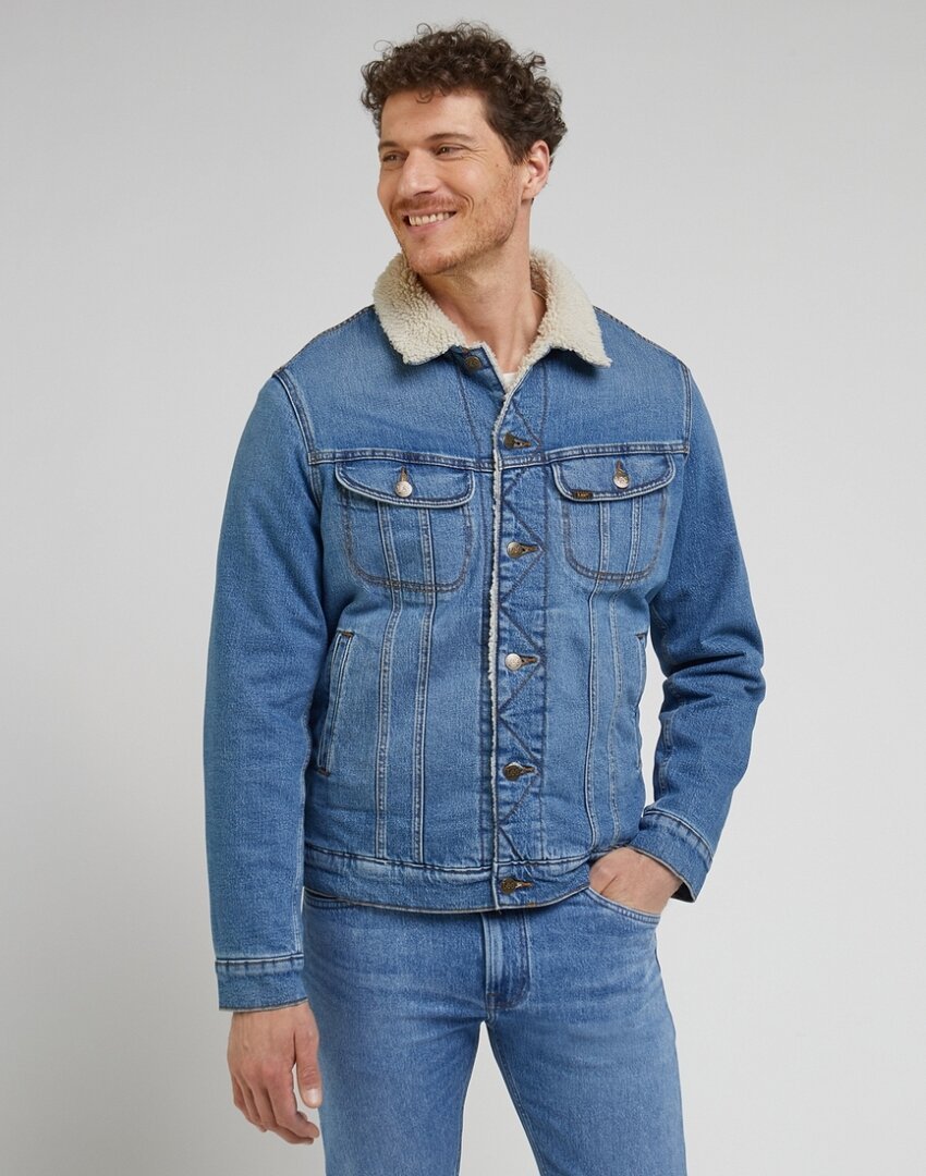 Męska kurtka jeansowa Lee SHERPA JACKET XXL