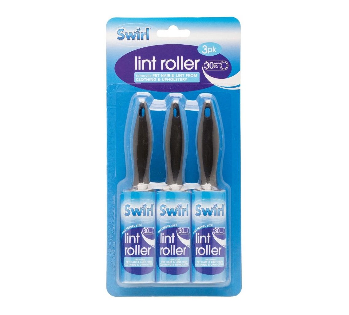 Zestaw Rolek do ubrań Swirl Lint Roller Travel Size 30 sheets 3-pack 1szt