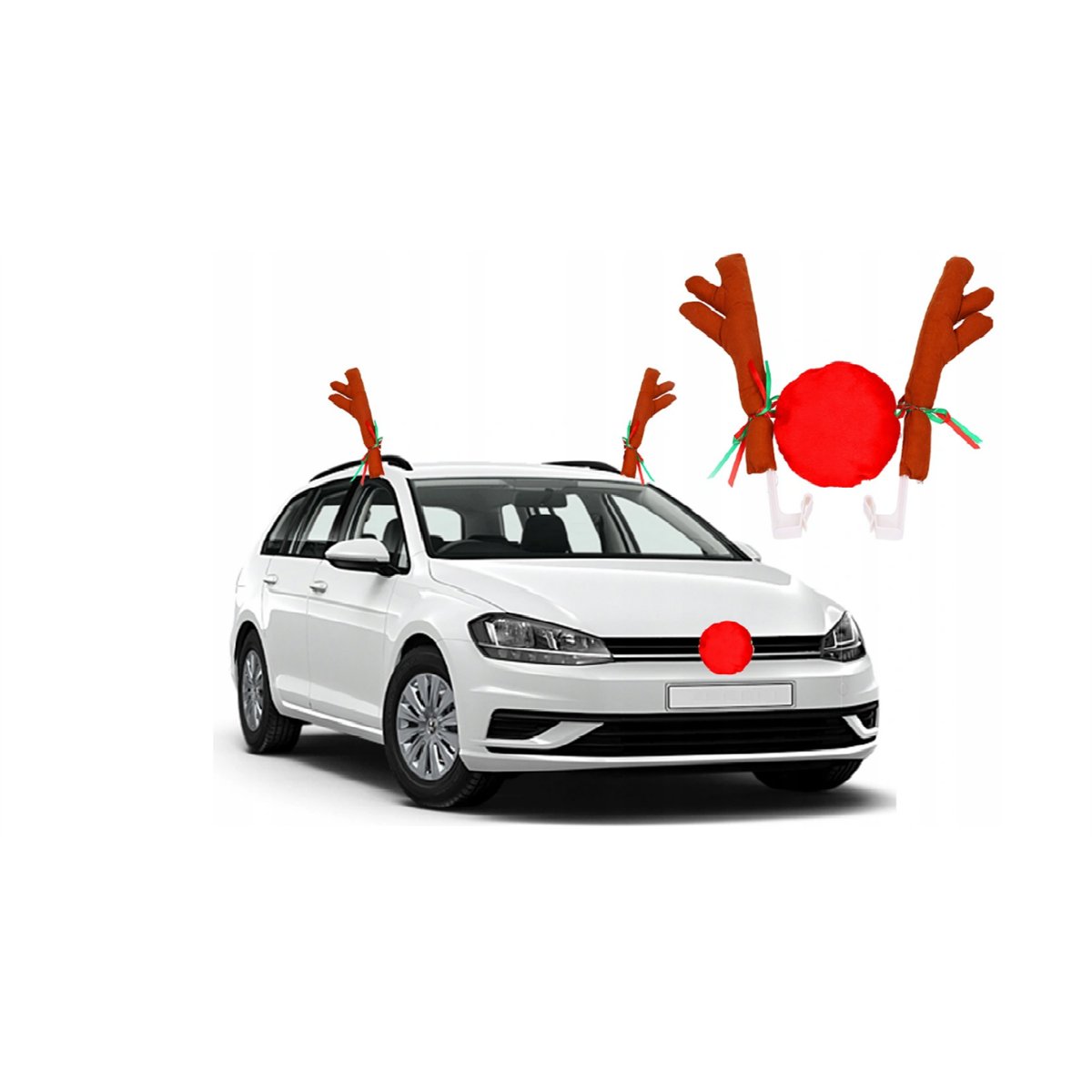 Rogi 41 Cm + Nos Renifera Na Samochód Auto Rudolf Mikołaj Święta Ozdoba