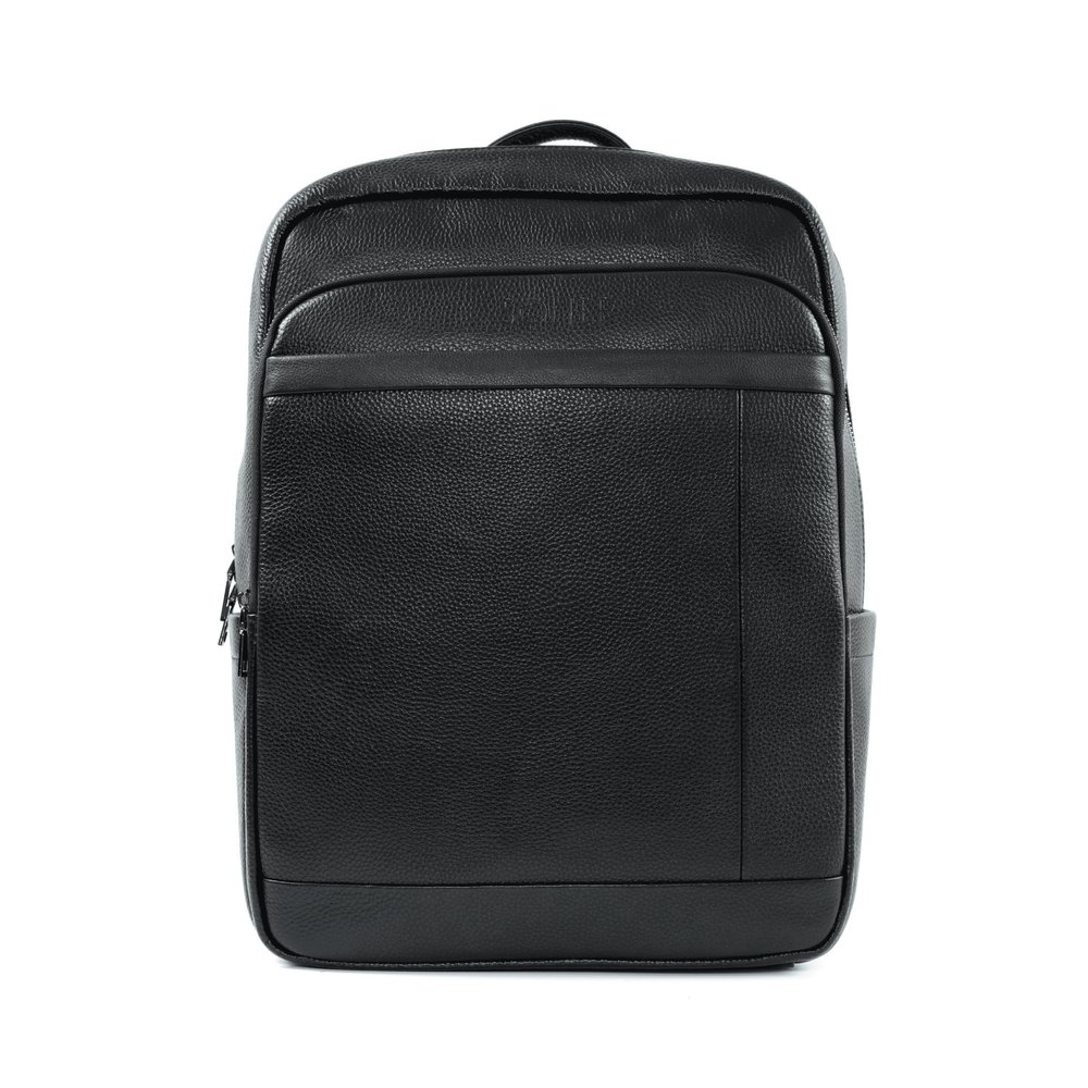 Plecak skórzany męski damski miejski do pracy czarny na laptopa SOLIER