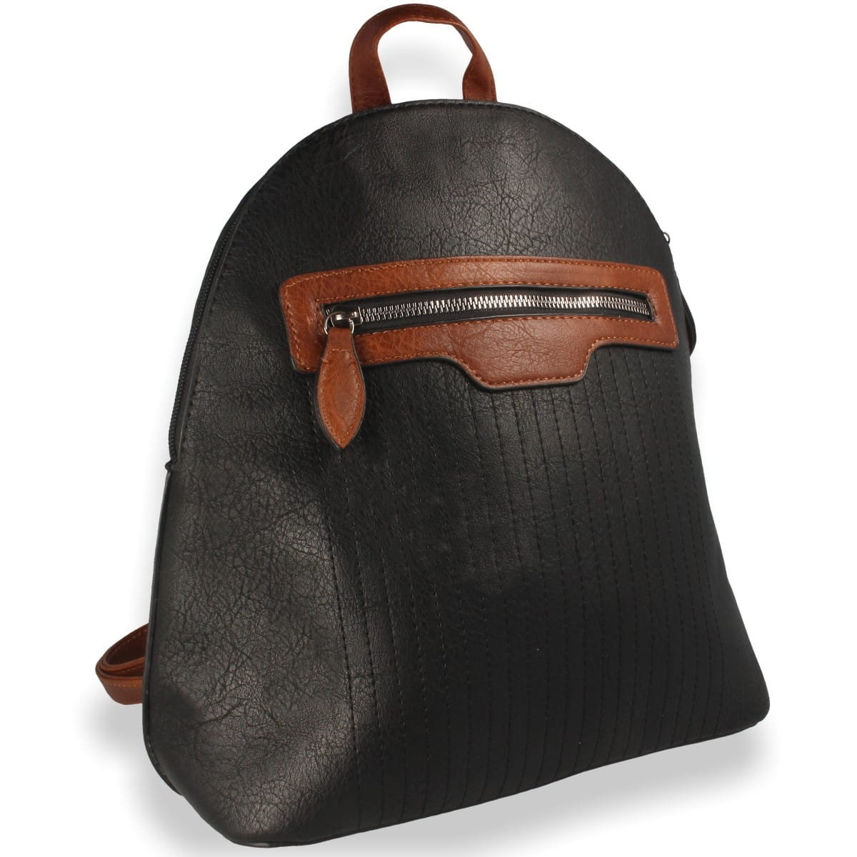 Plecak damski czarno-brązowy elegancki