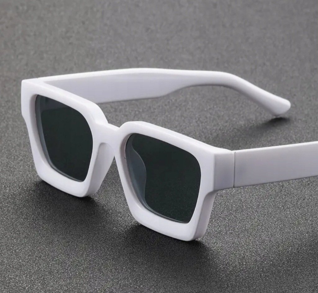 Klasyczne Białe Okulary Przeciwsłoneczne prezent