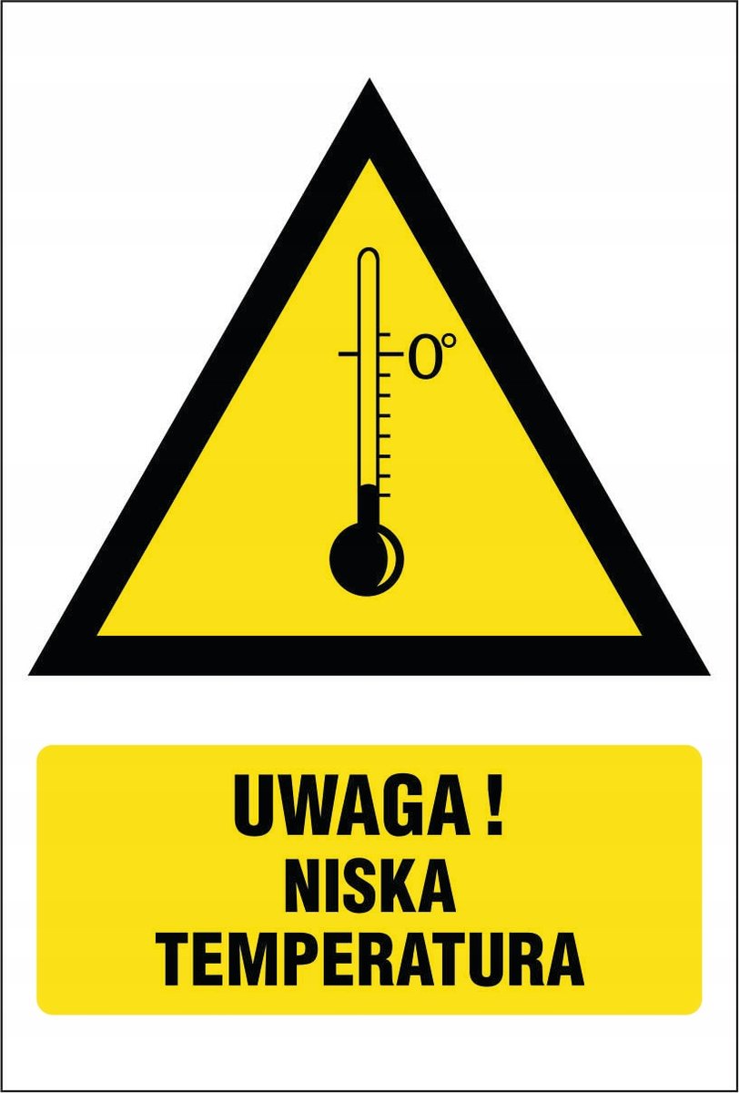Naklejka Uwaga niska temperatura 30x42cm