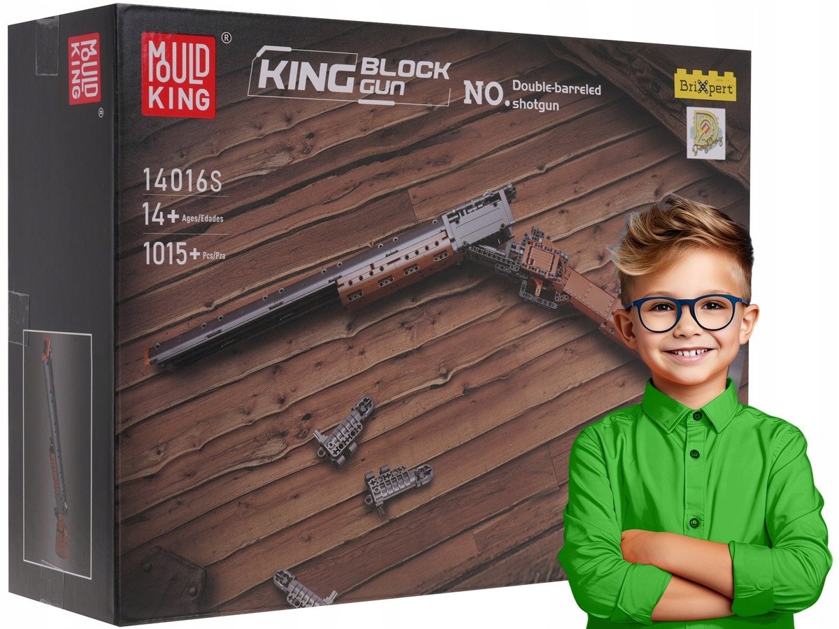 KLOCKI TECHNICZNE dla dzieci 1015 elementów PISTOLET zabawka militarna