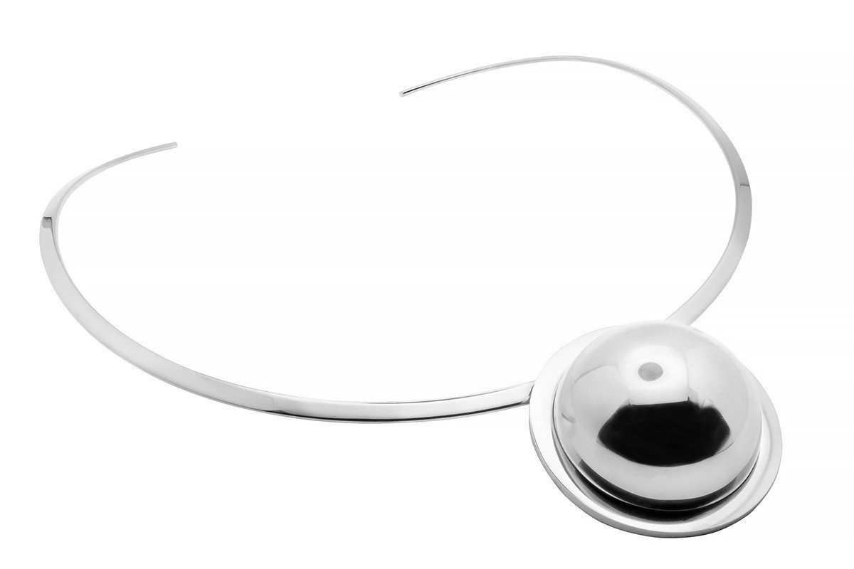 Delikatny choker ze stali szlachetnej z zawieszką