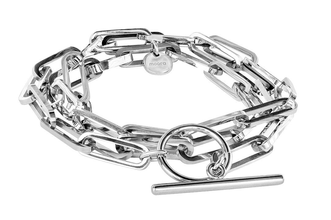 Bransoleta z dużymi ogniwami ze stali szlachetnej