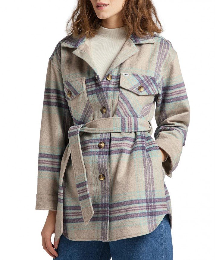 Damski płaszcz Lee WOOL OVERSHIRT S