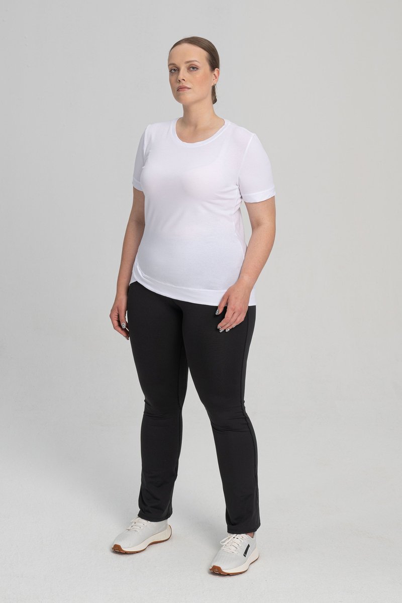 NOWOŚĆ Super miękkie spodnie sportowe z wysokim stanem i prostymi nogawkami model Jabłko XL