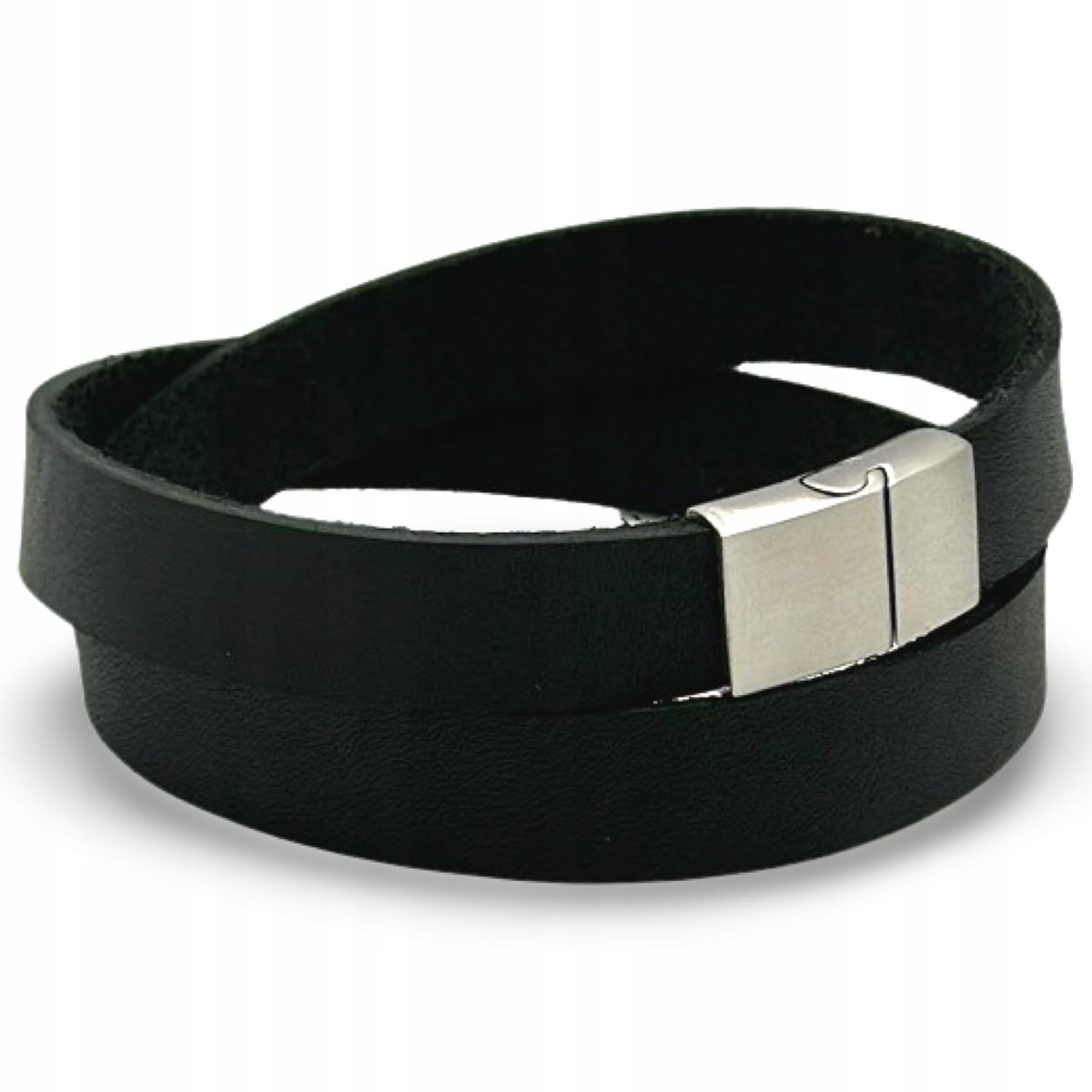 Męska Bransoletka Skórzana - Wyjątkowy Design - Parker Quality - ROZMIAR XL