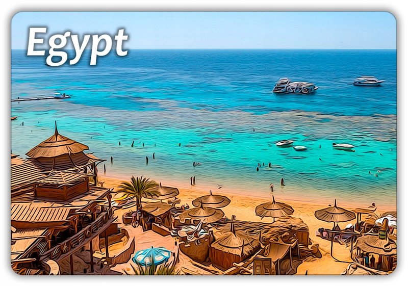 EGIPT - Rafa - Plaża - Magnes na lodówkę