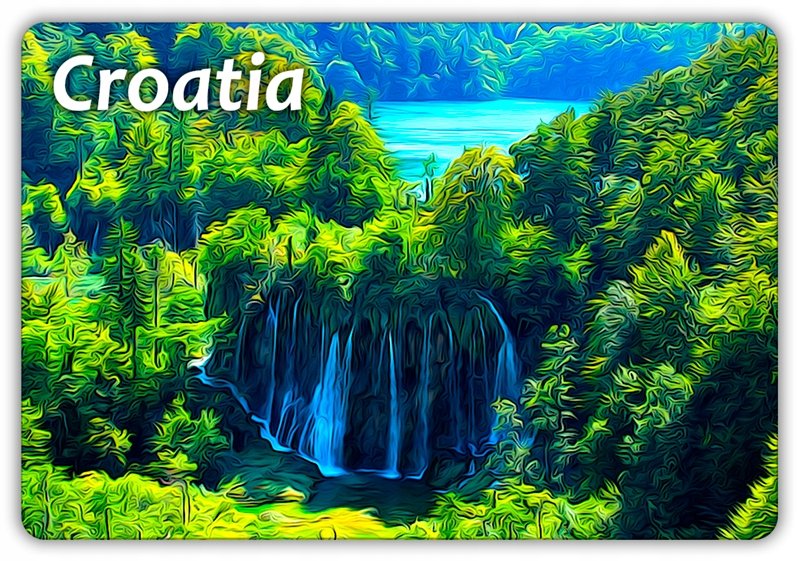 CHORWACJA - Jeziora Plitwickie - Park Narodowy - Magnes na lodówkę