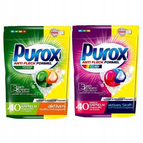 Kapsułki do prania Purox Universal + Color (80 sztuk)