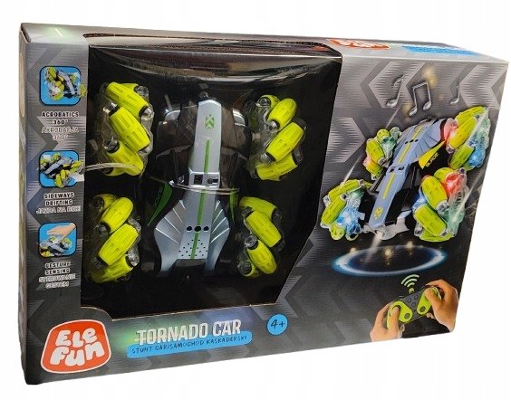 ELEFUN Samochód KASKADERSKI TORNADO CAR zdalnie sterowany ZIELONY 262