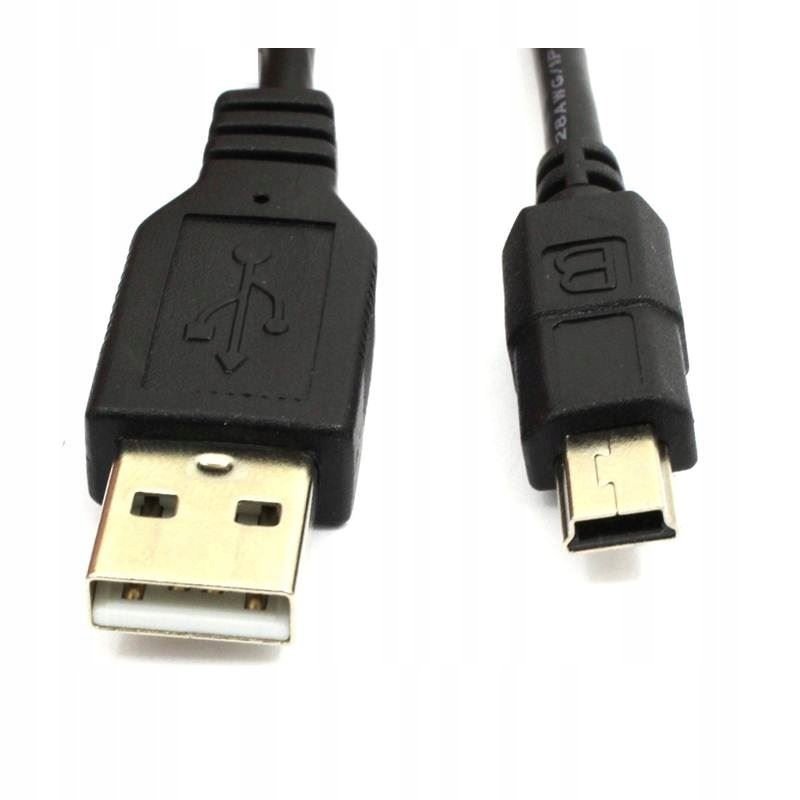 Kabel PC DKE2 USB Mini USB do nawigacji kamery aparatu 5m czarny Przewód do ładowania Telefonu MiniUSB