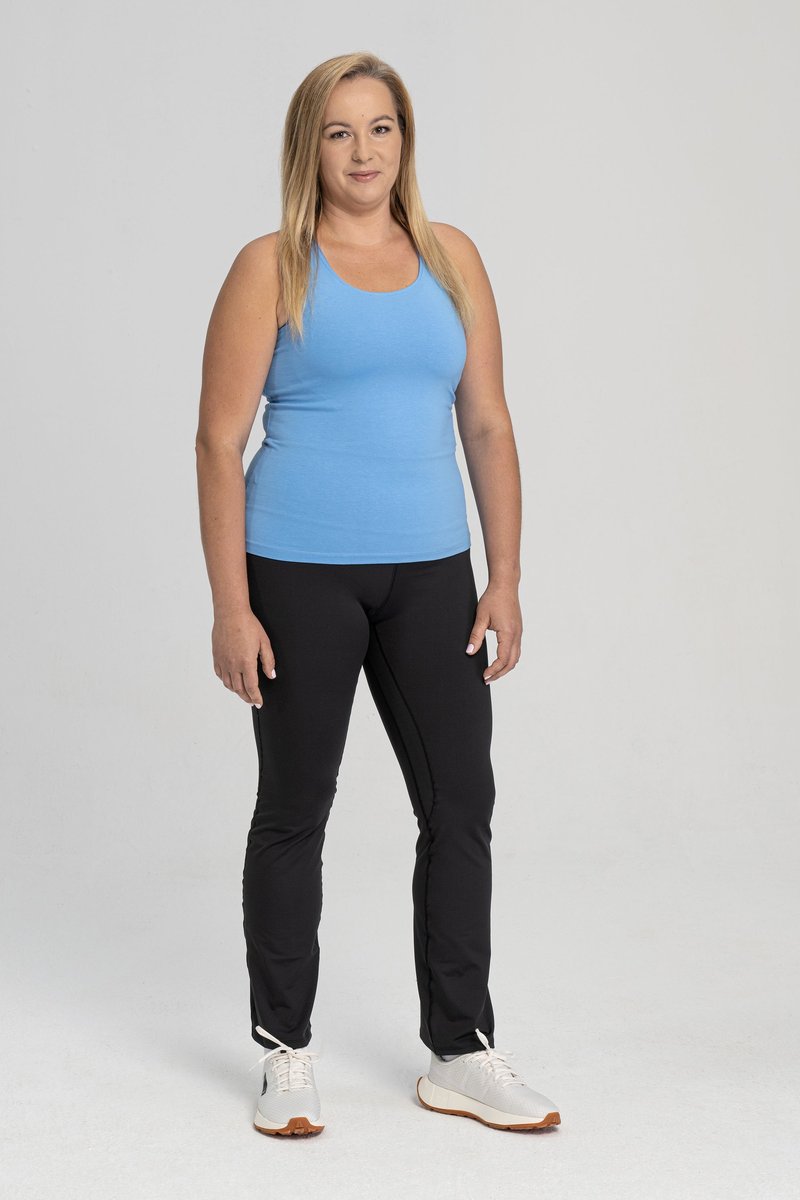 NOWOŚĆ Super miękkie spodnie sportowe z wysokim stanem i prostymi nogawkami model Kolumna S