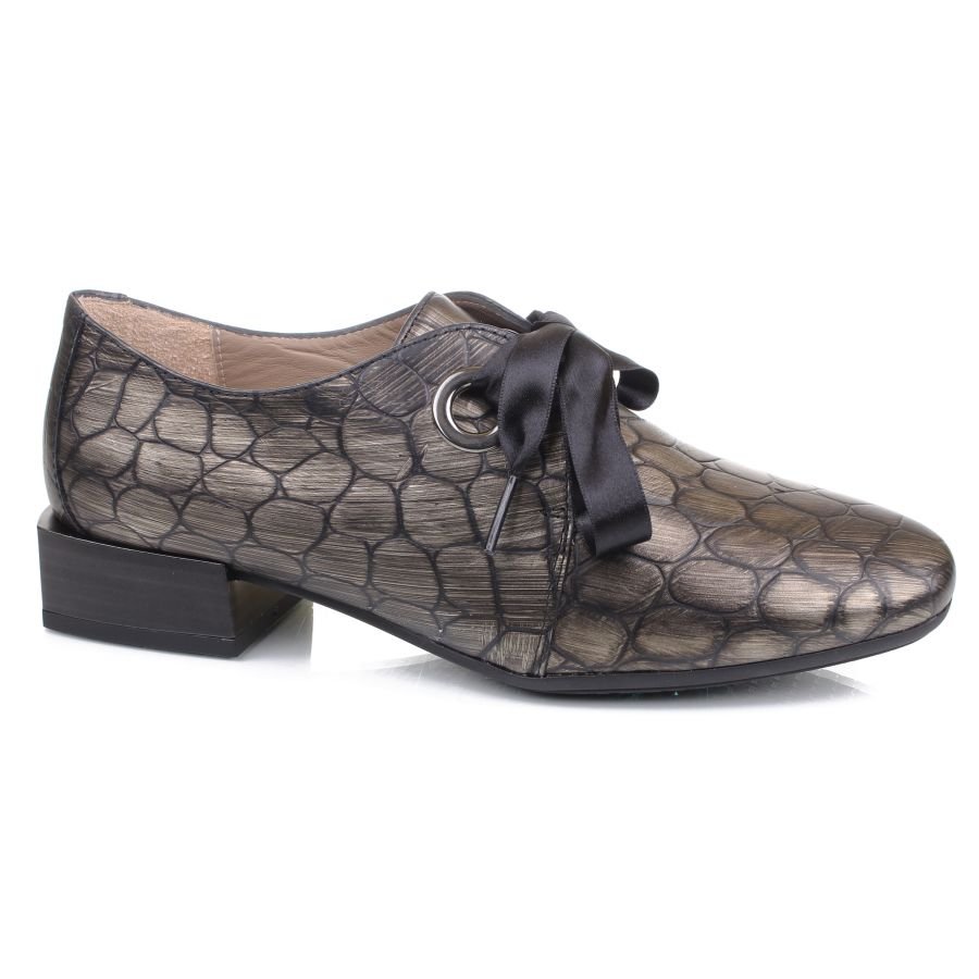 Półbuty damskie Hispanitas HI00534 TORTUGA METAL-I20 ACERO metaliczny szary 36