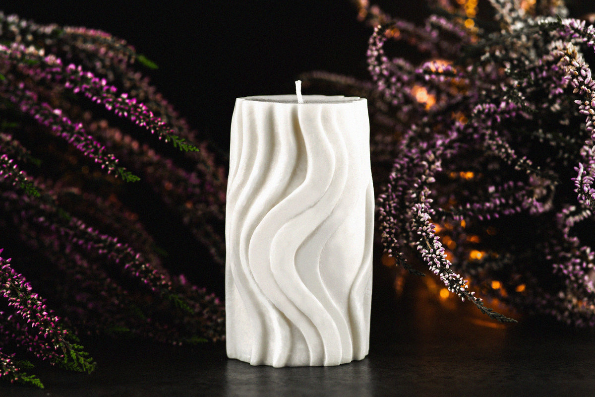 Świeca sojowa dekoracyjna średni kręcony lamel/Sawarge Candles