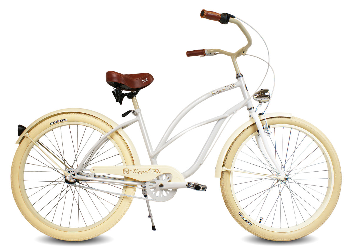 Rower miejski damski Cruiser 28 CARAMEL MILK biały kremowy