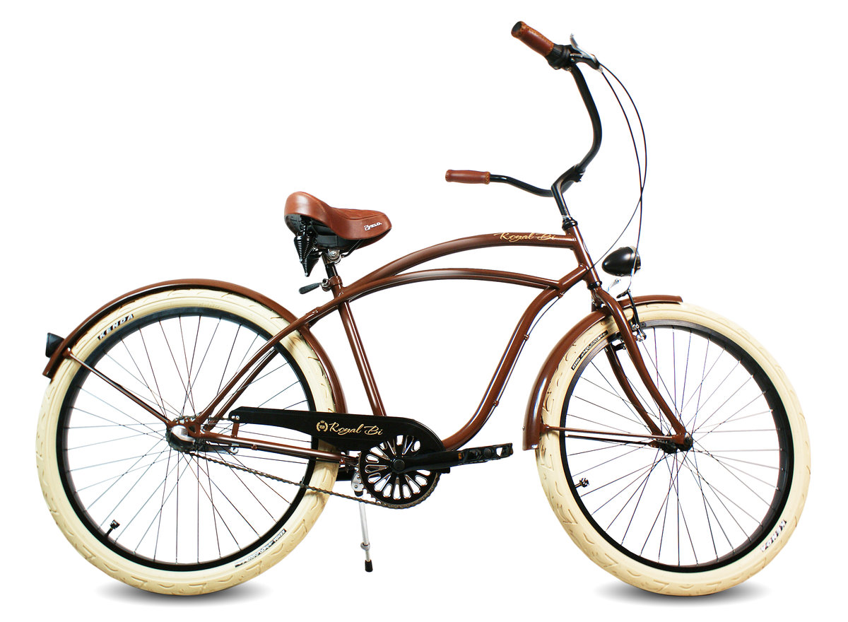 Rower miejski męski Cruiser 28 BROWNIE brązowy