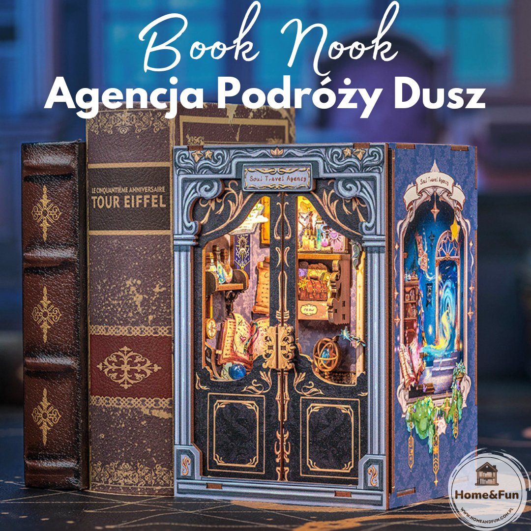 DIY Miniaturowy Domek - Agencja Podruży Dusz Book Nook DIY Puzzle 3D