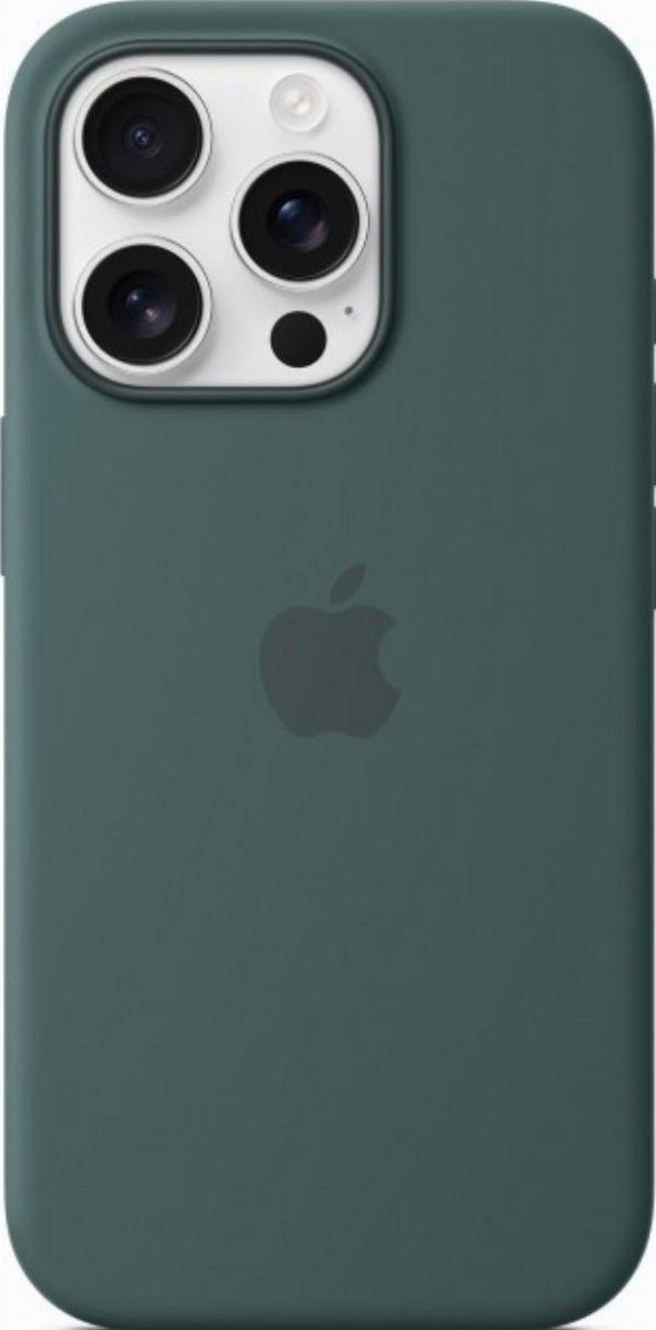 Apple iPhone 16 Pro Silicone Case with MagSafe lake green