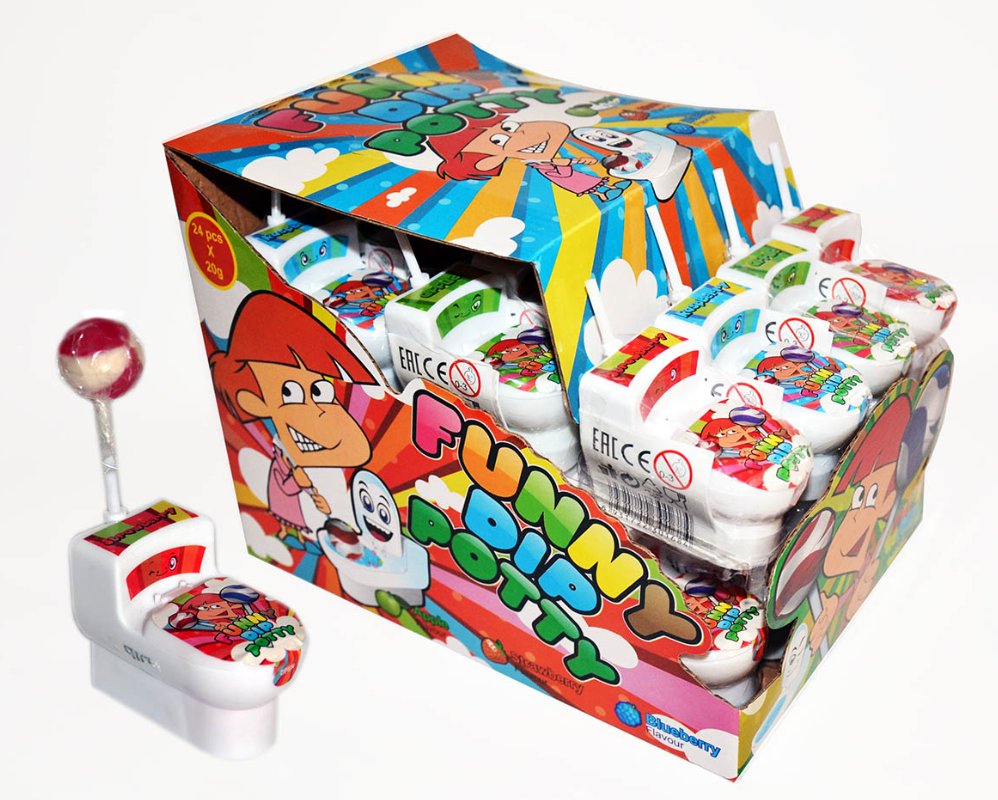 Lizak Owocowy z Proszkiem Funny Dip Potty 24szt 480g