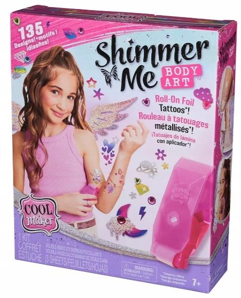 SPIN MASTER SHIMMER ME BODY ART Studio tatuaży zmywalnych 135 elementów 7+