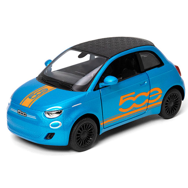 SAMOCHÓD AUTO METALOWE FIAT 500E Z NADRUKIEM 1:28 ZABAWKA DLA DZIECI