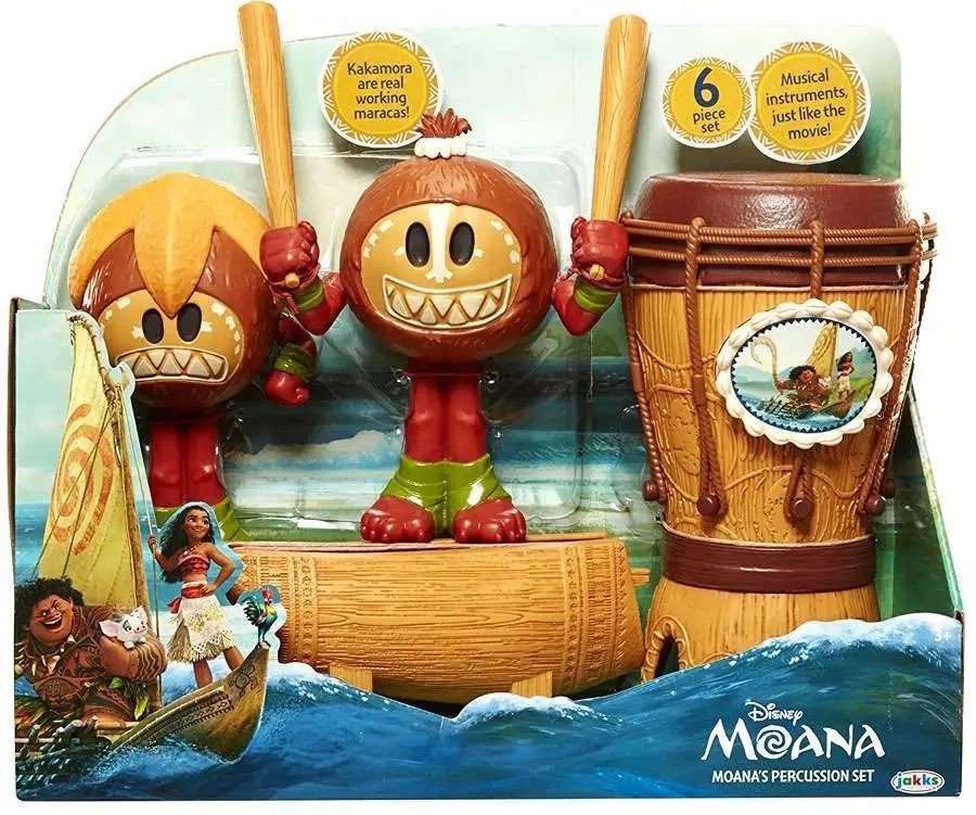 Disney Moana ZESTAW PERKUSYJNY Disney Princess VAIANA Figurki + AKCESORIA