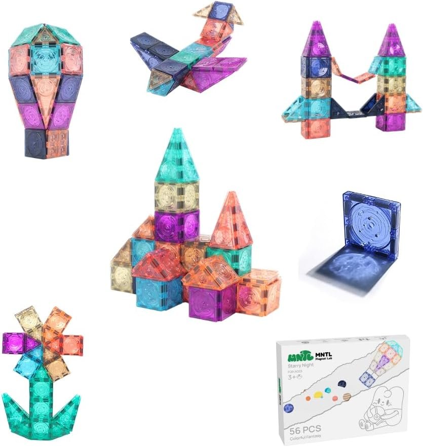 Klocki Magnetyczne dla Dzieci 3D Gra Edukacyjna 56 Elementów