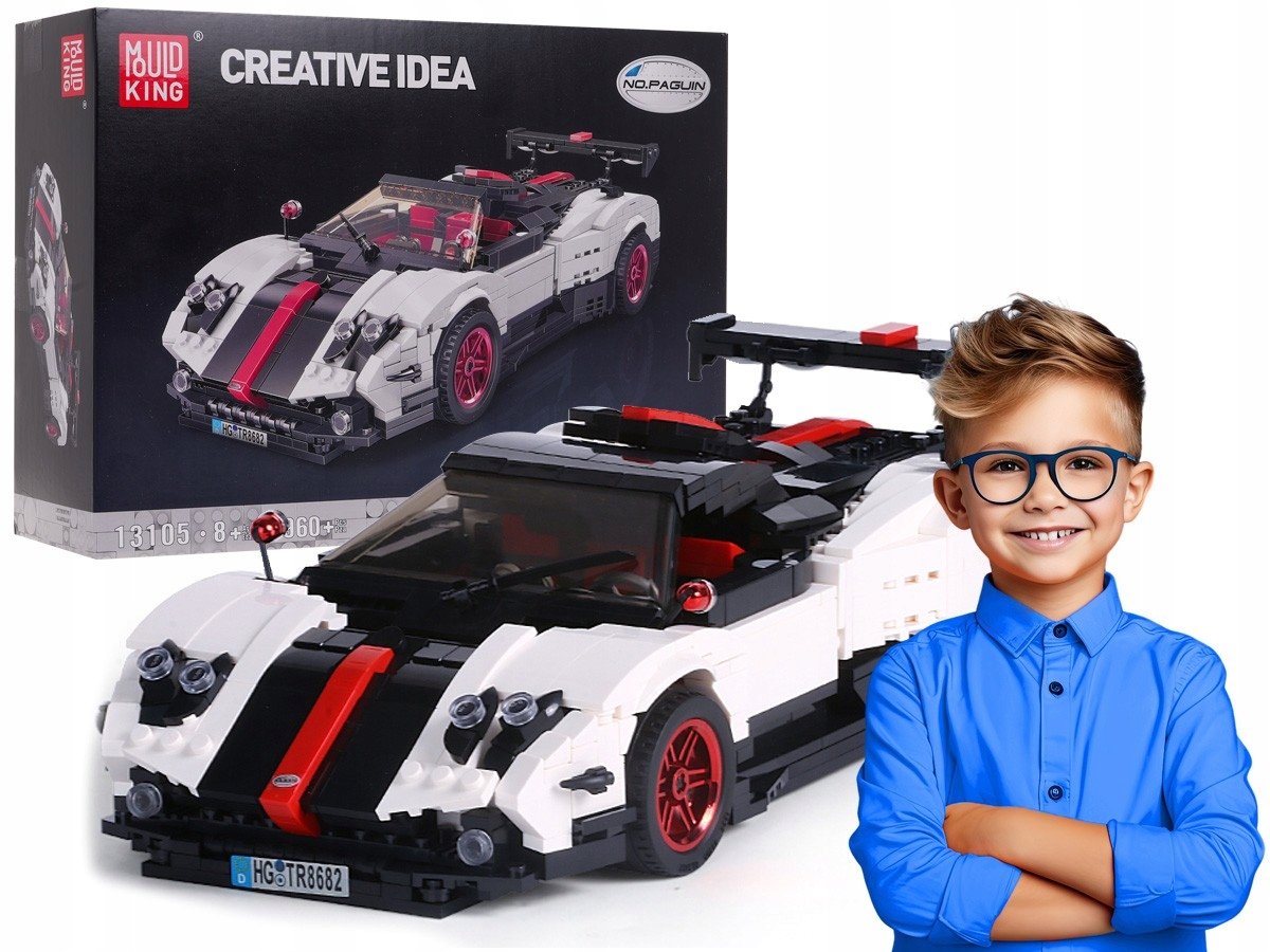 KLOCKI TECHNICZNE dla dzieci DO ZŁOŻENIA 960 elementy SPORTOWE AUTKO