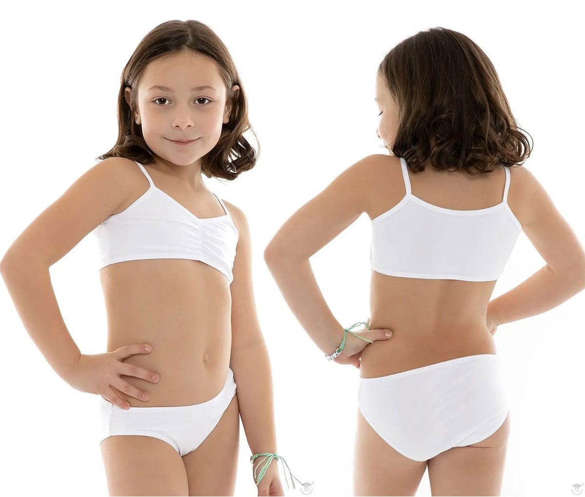 Komplet bielizny dziewczęcej komunijnej dla dziewczynki stanik i majtki Ola 140/146