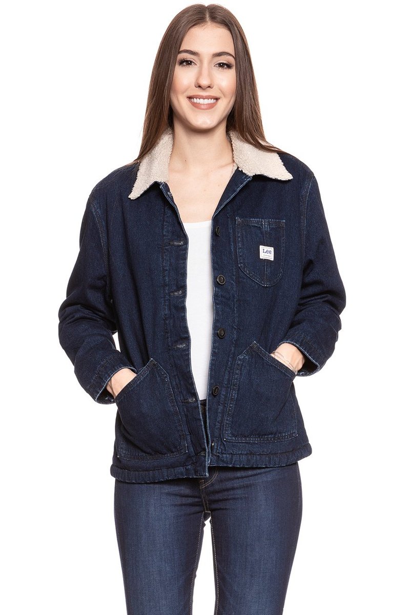 Damska kurtka jeansowa Lee SHERPA CHORE JACKET S