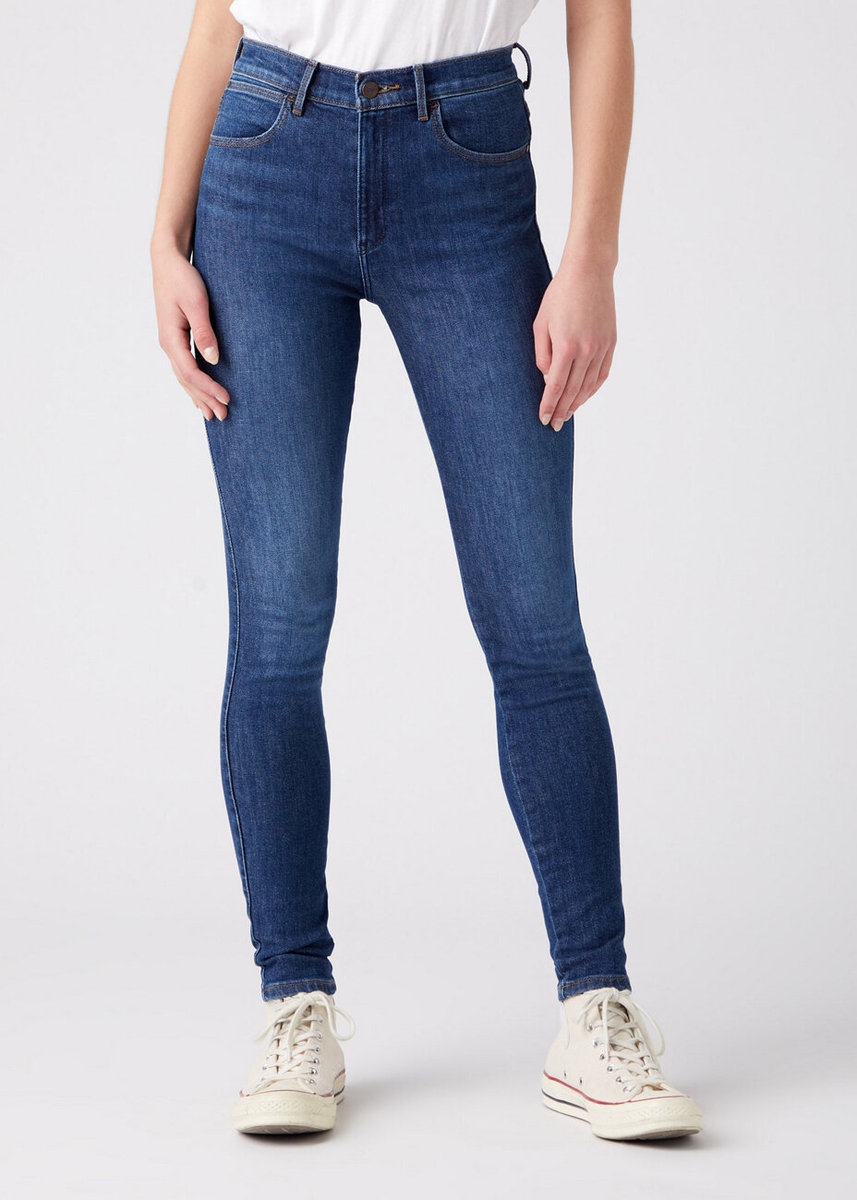 Damskie spodnie jeansowe Wrangler HIGH RISE SKINNY W28 L30