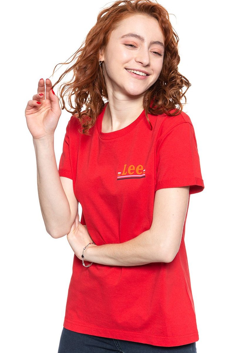 Damska koszulka t-shirt Lee CHEST LOGO TEE S