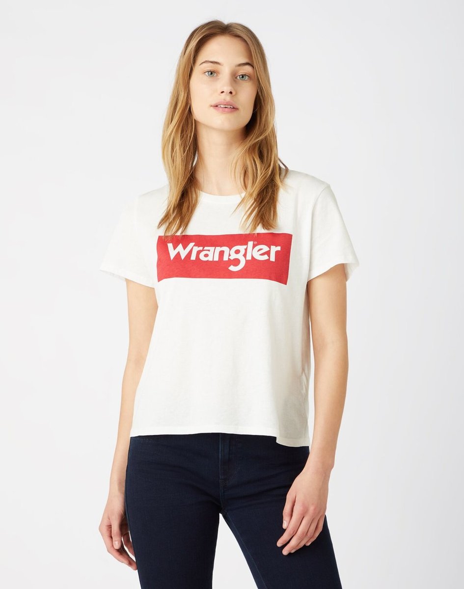 Damska koszulka t-shirt Wrangler BOX LOGO TEE XS