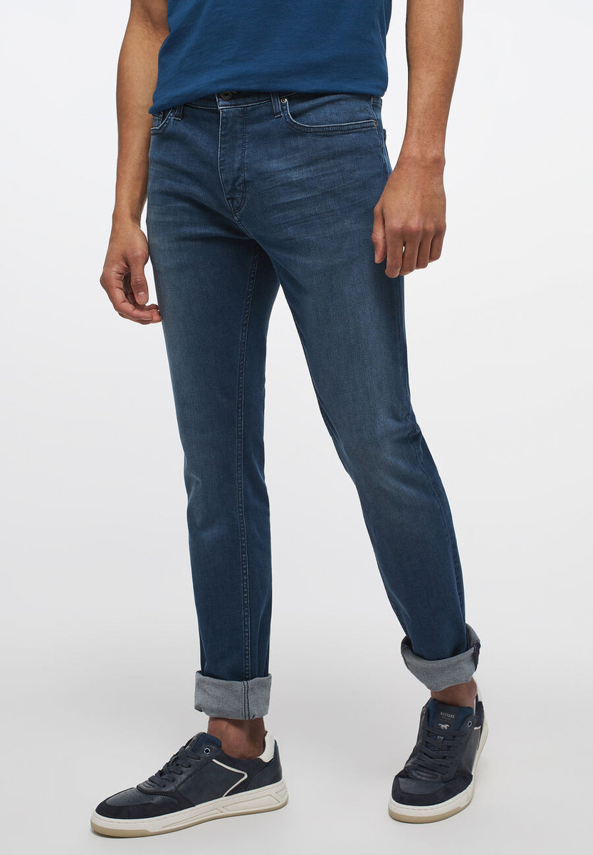 MUSTANG Style Frisco Skinny MĘSKE SPODNIE JEANSOWE JEANSY DENIM BLUE 1013697 5000 883-W35 L32