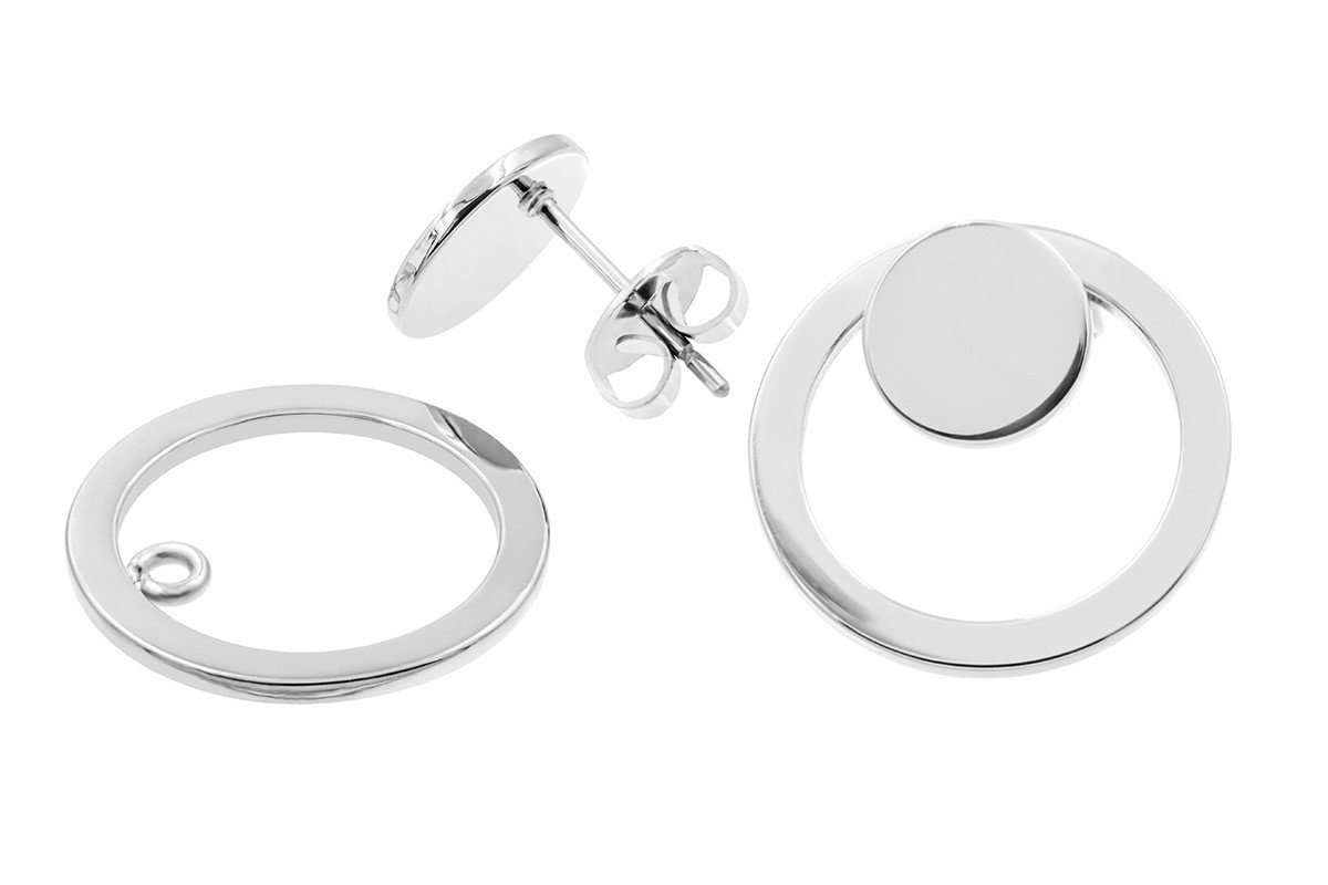 Komplet kolczyków 2w1 ze stali szlachetnej