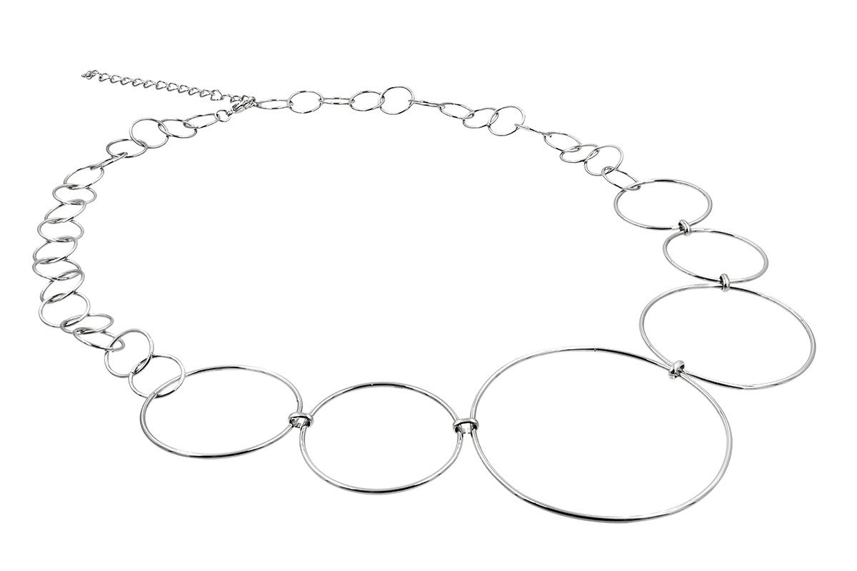 Długi naszyjnik KOŁO ze stali szlachetnej