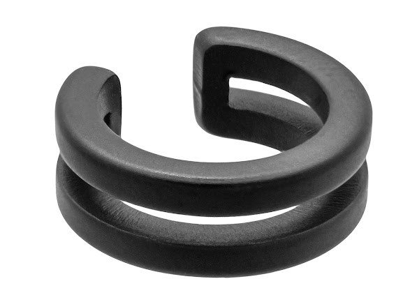 Oryginalna podwójna nausznica 5 mm z czarnej stali szlachetnej