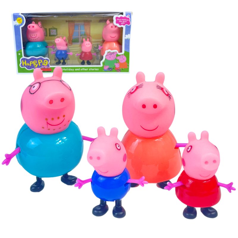 Figurki Świnka Peppa Rodzina Zabawki George Mama Świnka Tata Świnka Zestaw