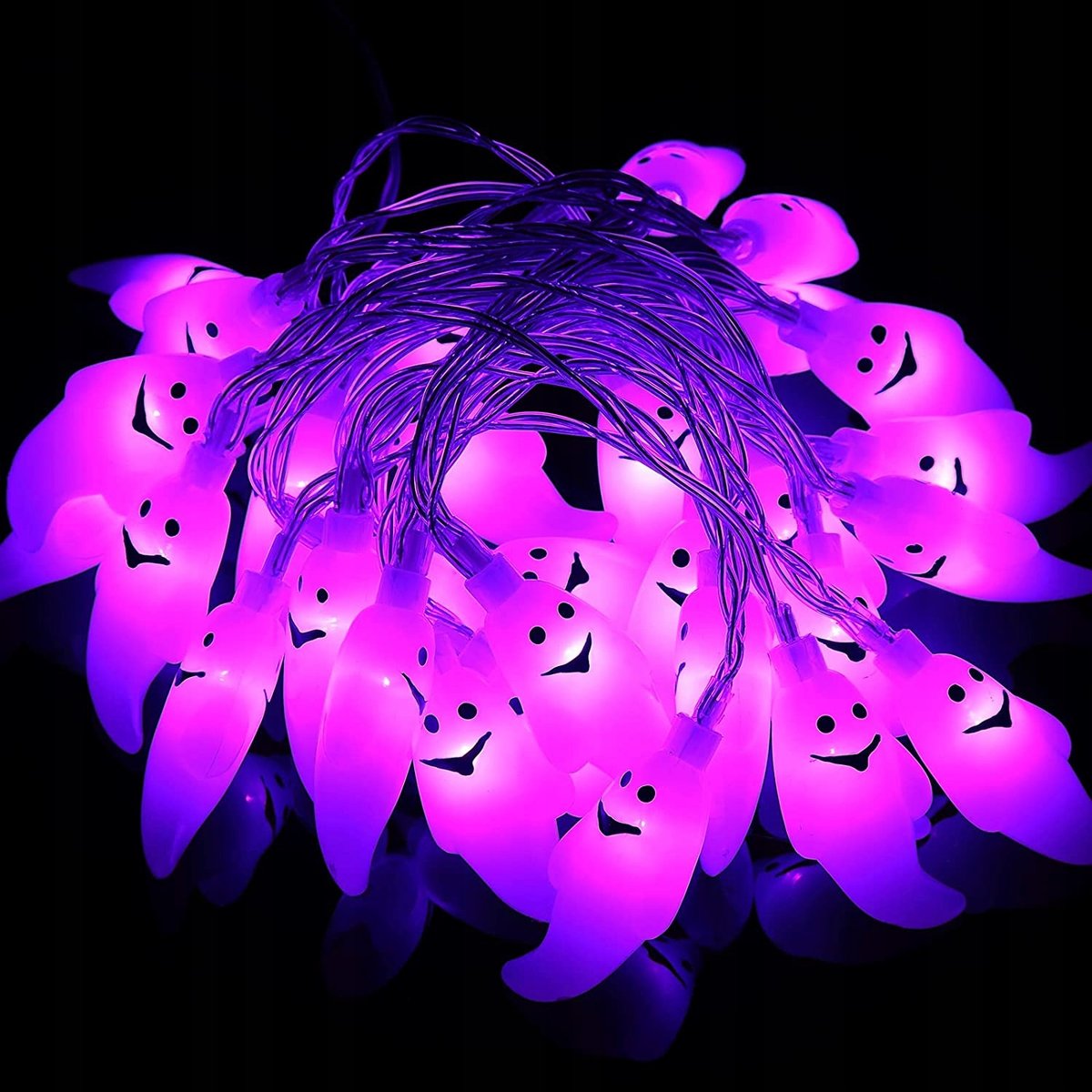 Lampki LED Łańcuch Świetlny 30 LED Duchy Halloween