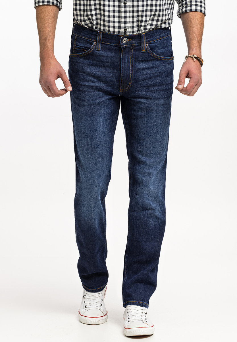Męskie spodnie jeansowe dopasowane Mustang TRAMPER TAPERED W34 L34