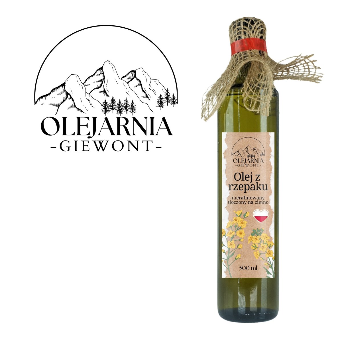 Olejarnia Giewont - Olej z Rzepaku 500ml