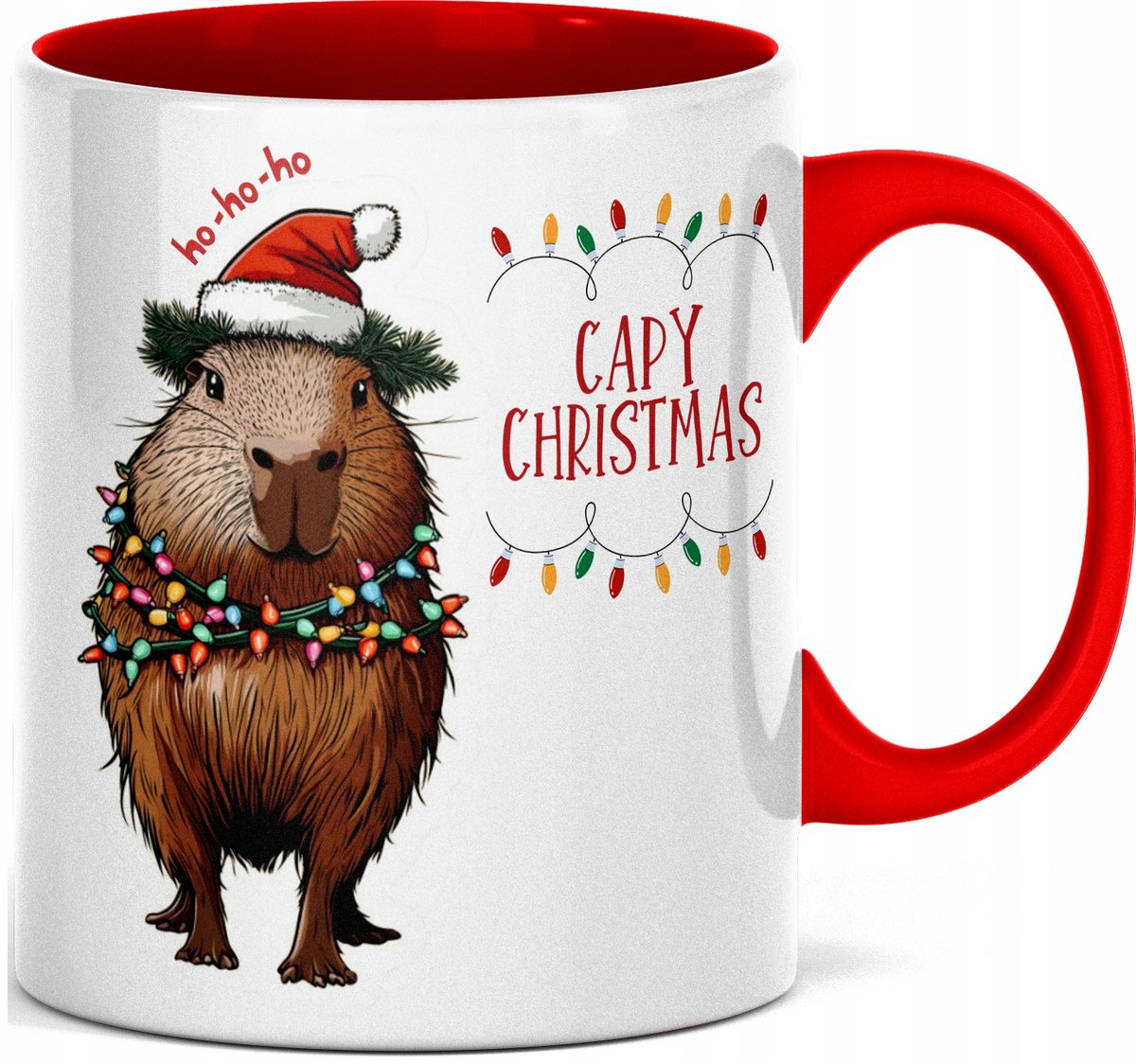 KUBEK Z NADRUKIEM KAPIBARA prezent DLA DZIECKA na święta mikołajki ŚMIESZNY