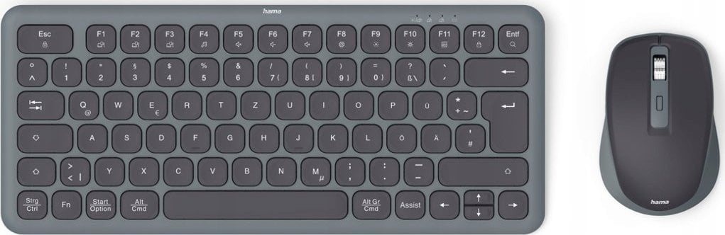 Klawiatura + mysz Hama Hama ZESTAW KLAWIATURA I MYSZ MULTI-DEVICE WKM-500 CZARNO-SZARY U81730610000