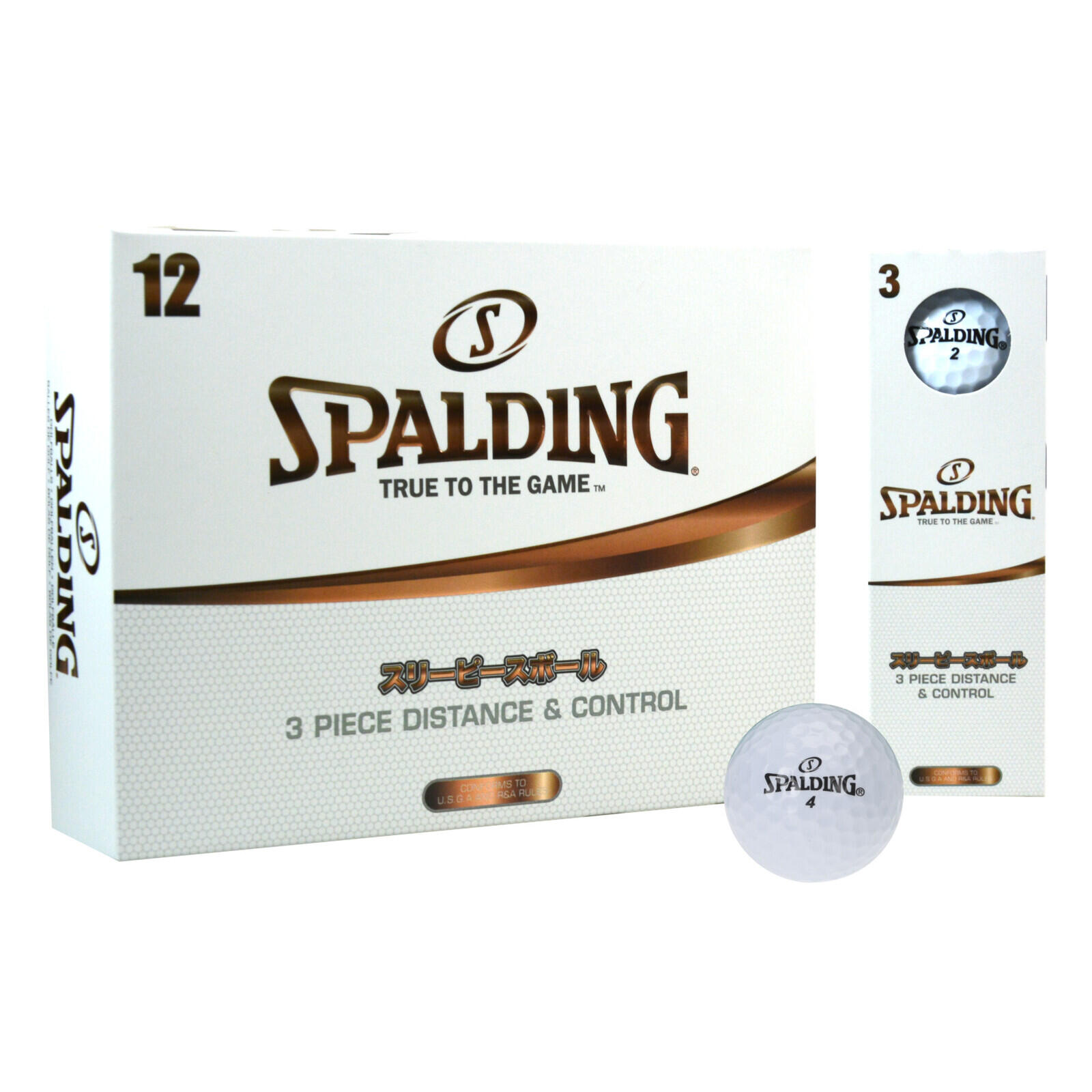 Piłki golfowe SPALDING Distance i Control (białe)