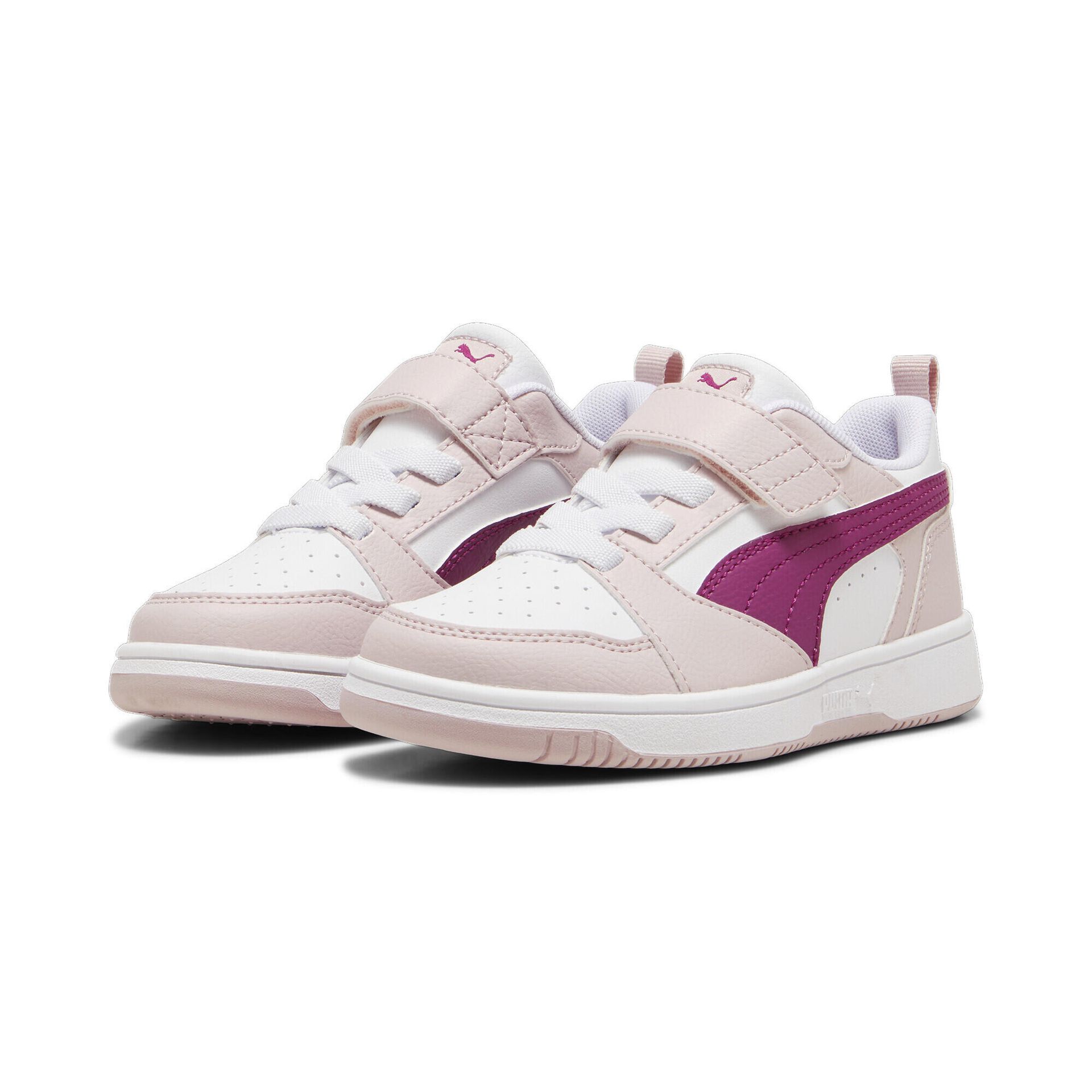 Dziecięce sneakersy PUMA Rebound V6 Lo PUMA Mauve Mist Magenta Gleam White Pink