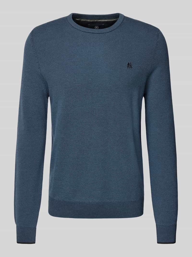Sweter z dzianiny z wyhaftowanym logo